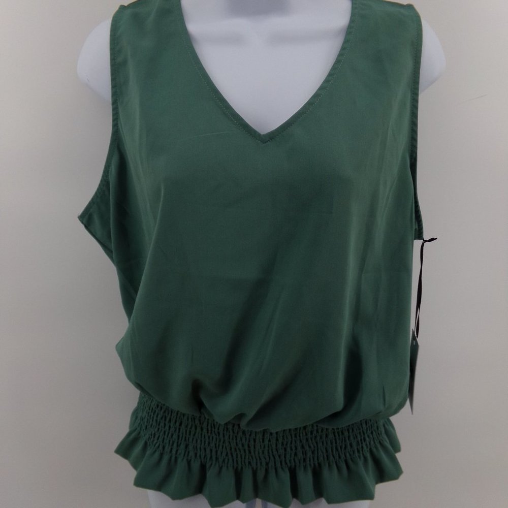 week and clothing women's peasant top seafoam green size MED